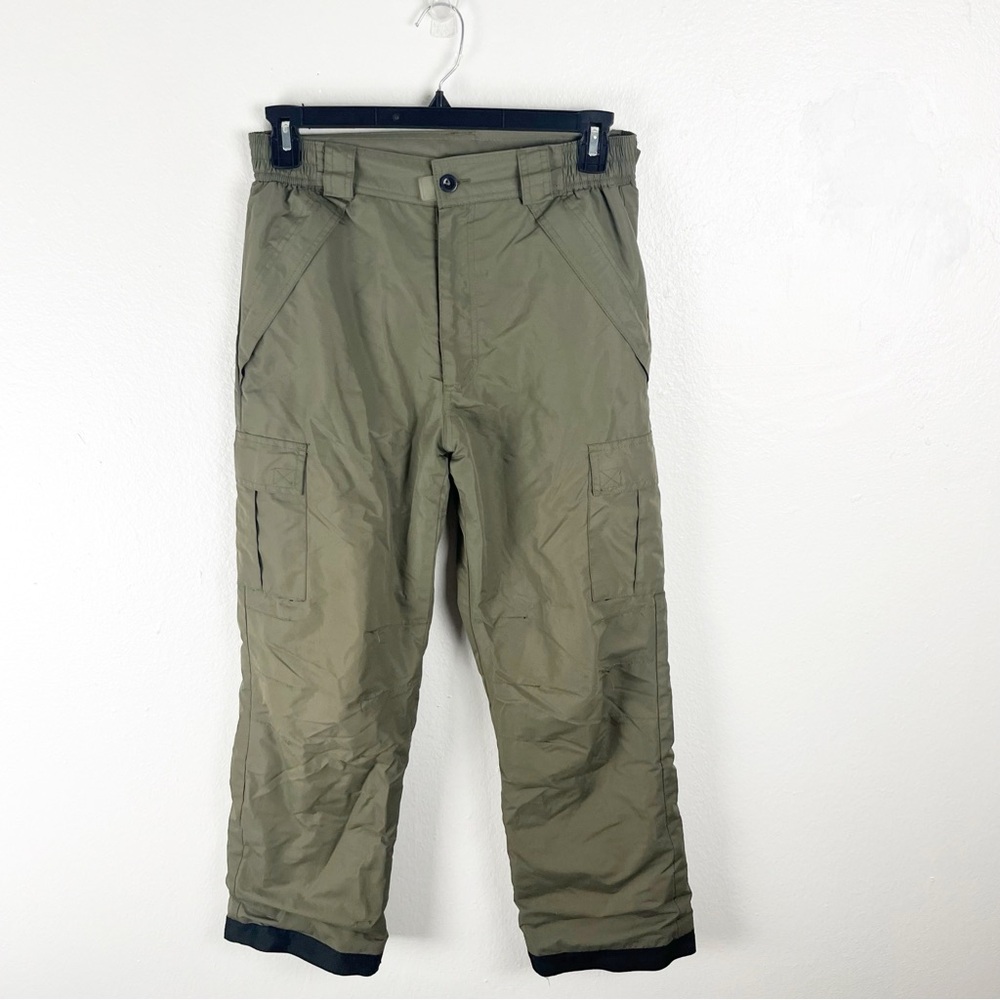 ICEBURG Green High Rise Insulated Ski Pants Large Winter Vacation Snowboard
